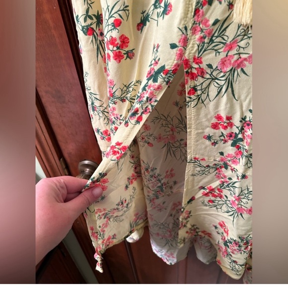 💜 NO BOUNDARIES VTG Cute High low Yellow floral Maxi skirt. Size XXL Juniors - Picture 6 of 7